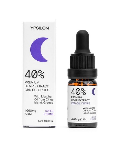 YPSILON 40% 4000MG “SUPER STRONG” PREMIUM HEMP EXTRACT DROPS WITH CHIOS MASTIHA OIL 10ML