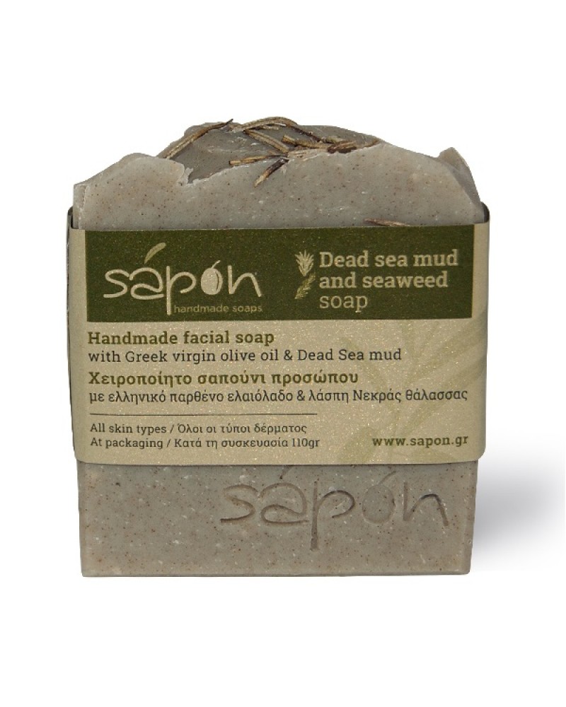 SAPON DEAD SEA MUD & SEAWEED SOAP 110GR