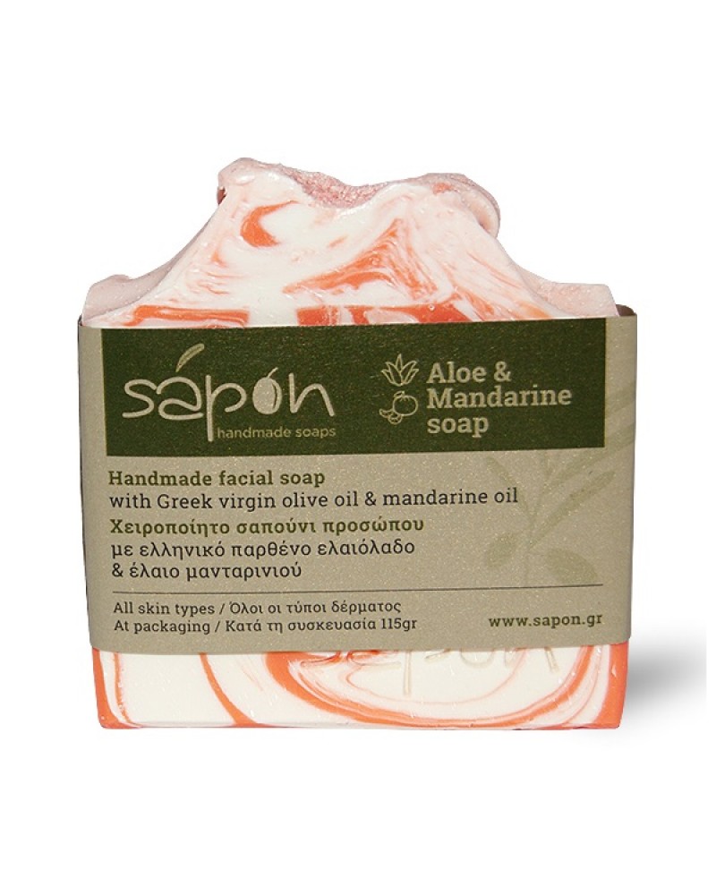 SAPON ALOE & MANDARINE SOAP 115GR