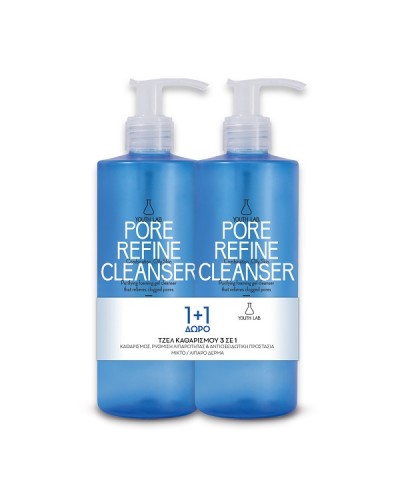 YOUTH LAB. PORE REFINE CLEANSER 2x300ml (1+1 ΔΩΡΟ)