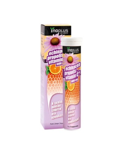 INOPLUS ECHINACEA, PROPOLIS, VITAMIN C 1000MG 20 ΑΝΑΒΡΑΖΟΝΤΑ ΔΙΣΚΙΑ