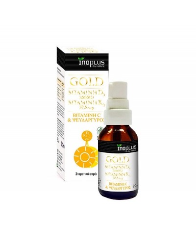 INOPLUS GOLD VITAMIN D3, VITAMIN K2, VITAMIN C & ZINC SPRAY 20ML