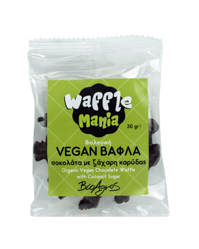 BIOAGROS VEGAN ΒΑΦΛΑ ΣΟΚΟΛΑΤΑ ΜΕ ΖΑΧΑΡΗ ΚΑΡΥΔΑΣ ΒΙΟ 30G