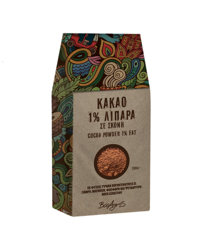 BIOAGROS ΚΑΚΑΟ ΣΚΟΝΗ 1% ΛΙΠΑΡΑ 200g