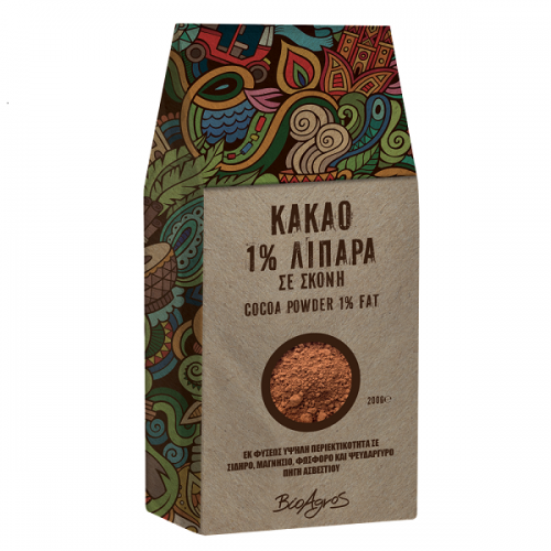 BIOAGROS ΚΑΚΑΟ ΣΚΟΝΗ 1% ΛΙΠΑΡΑ 200g