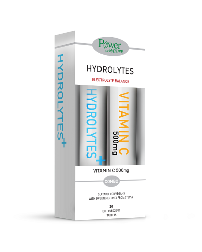 POWER HEALTH PROMO HYDROLYTES STEVIA 20 ANABΡΑΖΟΝΤΑ ΔΙΣΚΙΑ & ΔΩΡΟ VITAMIN C 500mg 20 ANABΡΑΖΟΝΤΑ ΔΙΣΚΙΑ