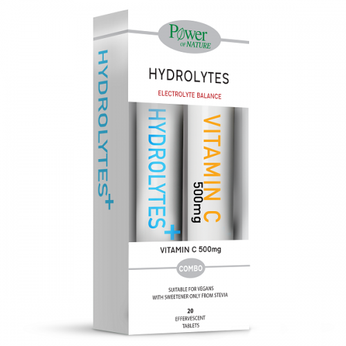 POWER HEALTH PROMO HYDROLYTES STEVIA 20 ANABΡΑΖΟΝΤΑ ΔΙΣΚΙΑ   ΔΩΡΟ VITAMIN C 500mg 20 ANABΡΑΖΟΝΤΑ ΔΙΣΚΙΑ