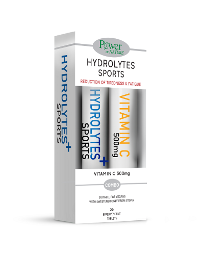 POWER HEALTH PROMO HYDROLYTES SPORTS Stevia 20 ΑΝΑΒΡΑΖΟΝΤΑ ΔΙΣΚΙΑ   ΔΩΡΟ VITAMIN C 500mg 20 ΑΝΑΒΡΑΖΟΝΤΑ ΔΙΣΚΙΑ