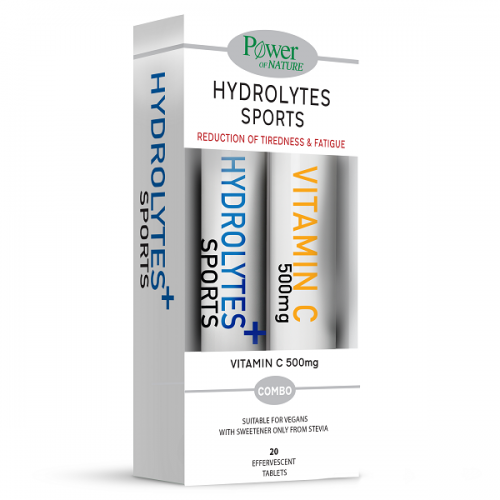 POWER HEALTH PROMO HYDROLYTES SPORTS Stevia 20 ΑΝΑΒΡΑΖΟΝΤΑ ΔΙΣΚΙΑ   ΔΩΡΟ VITAMIN C 500mg 20 ΑΝΑΒΡΑΖΟΝΤΑ ΔΙΣΚΙΑ