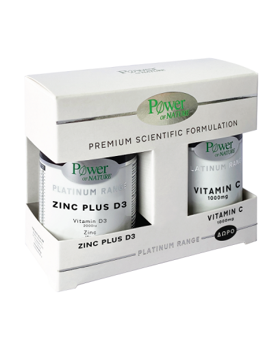POWER HEALTH PROMO PLATINUM ZINC PLUS D3 30CAPS & ΔΩΡΟ VITAMIN C 1000MG 20TABS