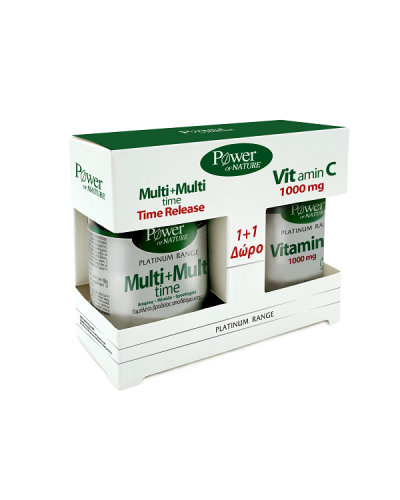 POWER HEALTH PLATINUM MULTI + MULTI TIME 30TABS & ΔΩΡΟ VITAMIN C 1000MG 20TABS 