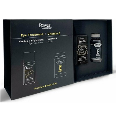 POWER OF NATURE PREMIUM BEAUTY SET INALIA FIRMING & BRIGHTENING EYE TREATMENT 15ML & VITAMIN E 400IU 20CAPS