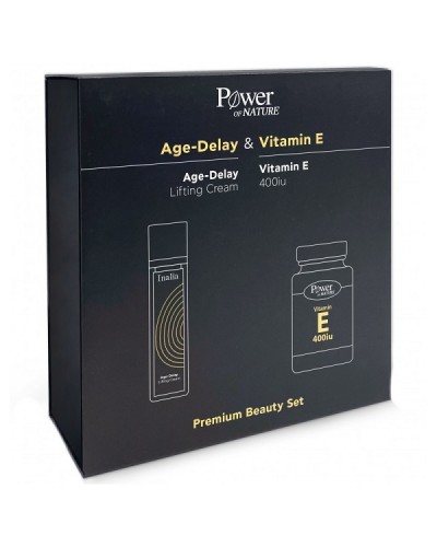 POWER OF NATURE PREMIUM BEAUTY SET INALIA AGE-DELAY LIFTING CREAM 50ML & VITAMIN E 400IU 20CAPS