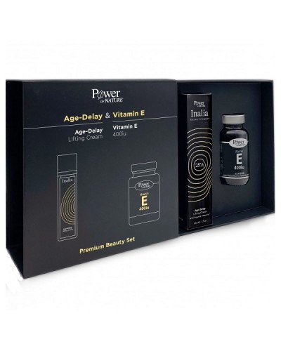 POWER OF NATURE PREMIUM BEAUTY SET INALIA AGE-DELAY LIFTING CREAM 50ML & VITAMIN E 400IU 20CAPS