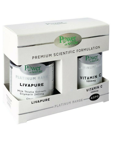 POWER HEALTH PROMO PLATINUM LIVAPURE 30TABS & ΔΩΡΟ VITAMIN C 1000MG 20TABS
