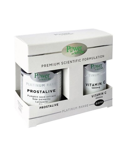POWER HEALTH PROMO PLATINUM PROSTALIVE 30 CAPS & ΔΩΡΟ PLATINUM VITAMIN C 1000MG 20TABS