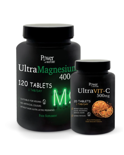 POWER HEALTH PROMO SPORT SERIES ULTRA MAGNESIUM 400MG 120TABS & ΔΩΡΟ ULTRA VIT-C 500MG 20TABS