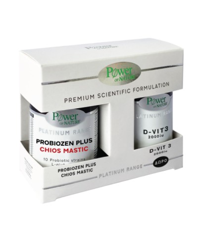 POWER HEALTH PROMO PLATINUM RANGE PROBIOZEN PLUS CHIOS MASTIC 15CAPS & ΔΩΡΟ D-VIT3 2000IU 20TABS
