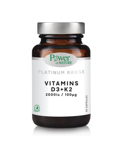 POWER HEALTH PLATINUM VITAMINS D3 2000IU + K2 100ΜG 30CAPS