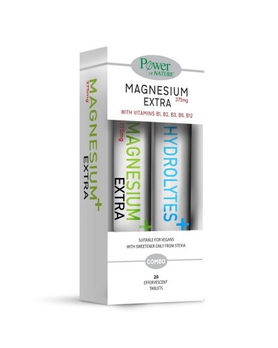 POWER HEALTH PROMO MAGNESIUM EXTRA 375MG STEVIA 20 ΑΝΑΒΡΑΖΟΝΤΑ ΔΙΣΚΙΑ & HYDROLYTES+ STEVIA 20 ΑΝΑΒΡΑΖΟΝΤΑ ΔΙΣΚΙΑ