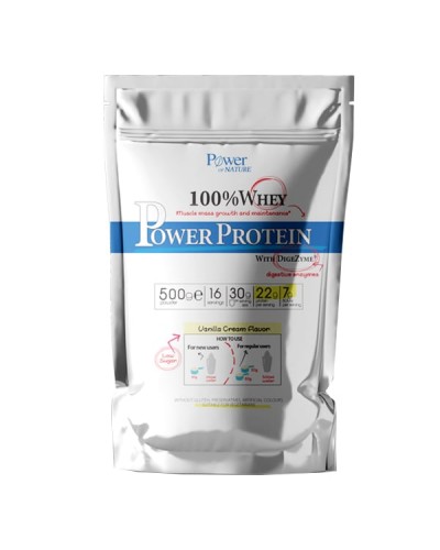 POWER HEALTH 100% WHEY POWER PROTEIN VANILLA CREAM 500G