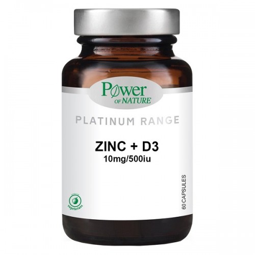 POWER HEALTH PLATINUM ZINC 10mg + D3 500iu 60caps