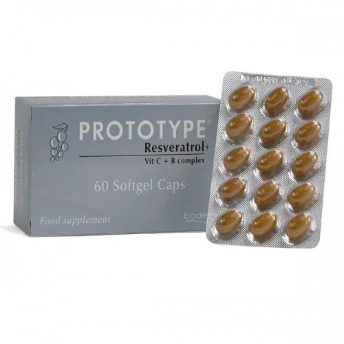 BODERM PROTOTYPE RESVERATROL + VIT C + B COMPLEX 60 softgel caps