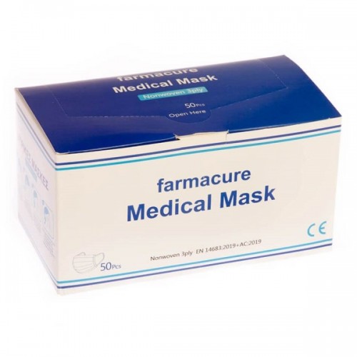 FARMACURE MEDICAL MASK ΜΑΥΡΟ 50 ΤΜΧ