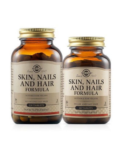 SOLGAR PROMO SKIN, NAILS AND HAIR FORMULA 120TABS & 60TABS