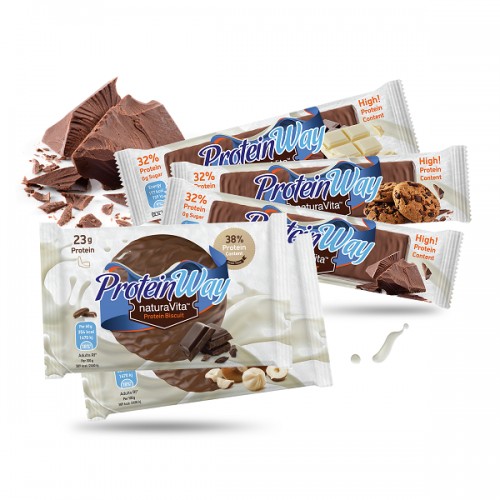 NATURA VITA PROTEIN WAY WAFER COOKIES HAZELNUT FLAVOUR 38% PROTEIN 60GR