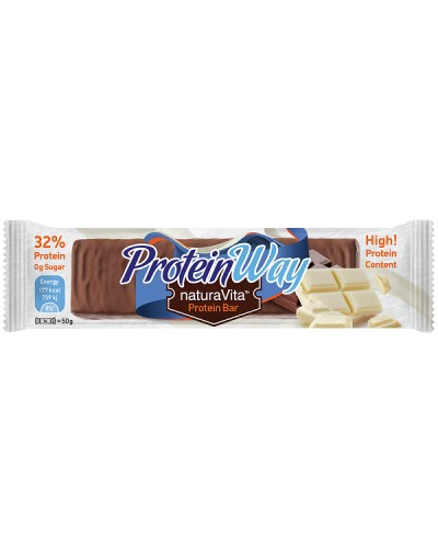 NATURA VITA PROTEIN WAY BAR WHITE CHOCOLATE FLAVOUR 32% PROTEIN 50GR