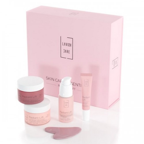 LAVISH CARE PROMO SKIN CARE ESSENTIALS RADIANT LIFT ANTI-WRINKLE EYE CREAM 15ml & ANTI-WRINKLE LIFTING CREAM 50ml & ANTI-WRINKLE LIFTING NIGHT CREAM 50ml & ANTI-WRINKLE LIFTING SERUM 30ml & ΔΩΡΟ GUA SHA