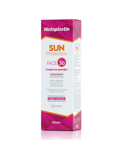 HISTOPLASTIN SUN PROTECTION FACE CREAM TO POWDER TINTED SPF30 50ML