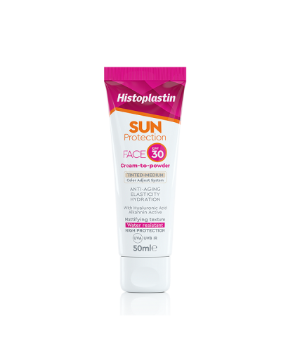 HISTOPLASTIN SUN PROTECTION FACE CREAM TO POWDER TINTED SPF30 50ML