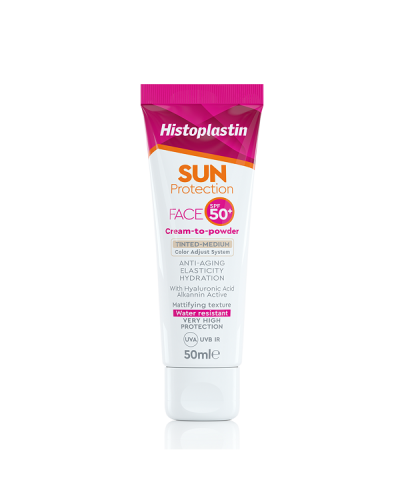 HISTOPLASTIN SUN PROTECTION FACE CREAM TO POWDER TINTED SPF50+ 50ML