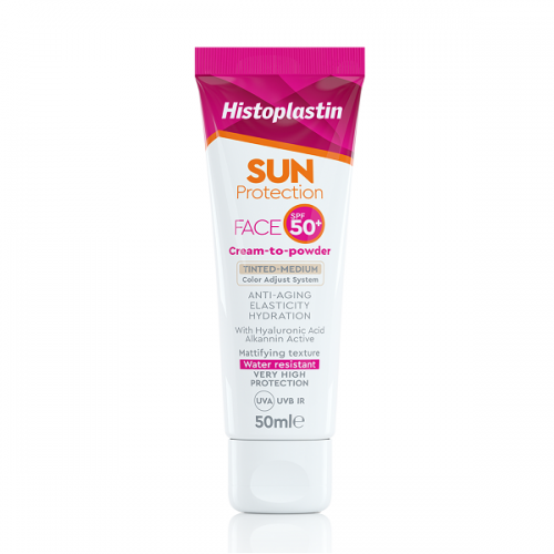 HISTOPLASTIN SUN PROTECTION FACE CREAM TO POWDER TINTED SPF50+ 50ML