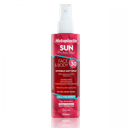 HISTOPLASTIN SUN PROTECTION INVISIBLE MIST SPRAY FACE & BODY SPF30 200ML