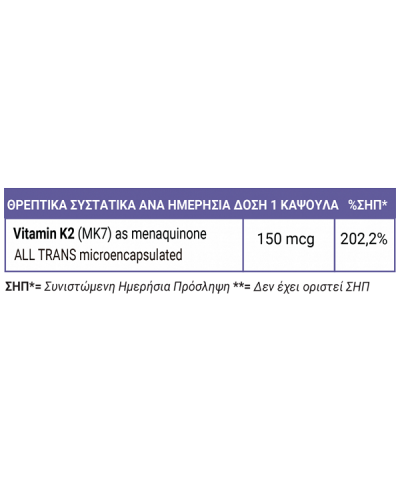 FULL HEALTH NATURAL VITAMIN K2 (MK7) 60Vcaps