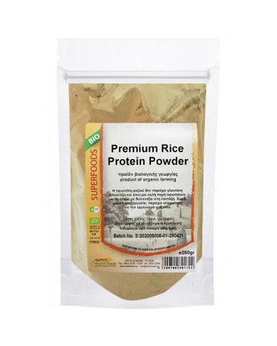 HEALTH TRADE PREMIUM RICE PROTEIN POWDER ΠΡΩΤΕΪΝΗ ΡΥΖΙΟΥ 80% BIO 250gr