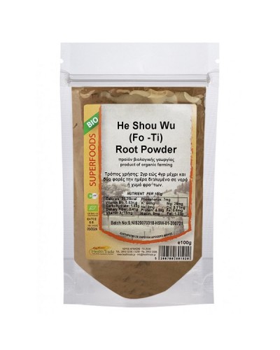 HEALTH TRADE HE SHOU WU (FO-TI) ROOT POWDER BIO 100GR
