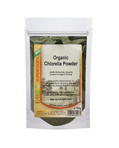 HEALTH TRADE ORGANIC CHLORELLA POWDER 100GR