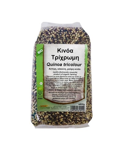 HEALTH TRADE ΚΙΝΟΑ ΤΡΙΧΡΩΜΗ BIO 500G