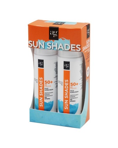 AG PHARM SUN SHADES SUNSCREEN FACE CREAM SPF50+ TINTED 2 x 50ml (1+1 ΔΩΡΟ)