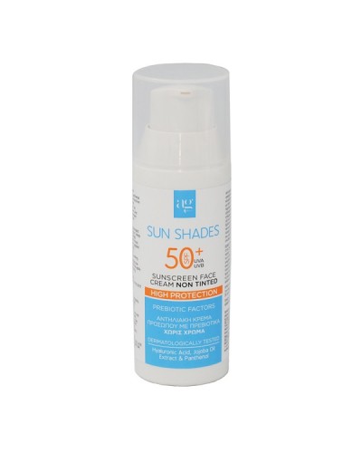 AG PHARM SUN SHADES SUNSCREEN FACE CREAM SPF50+ NO TINTED 2 x 50ML (1+1 ΔΩΡΟ)