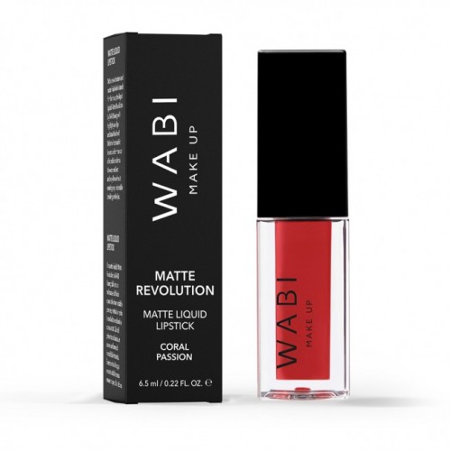 WABI MATTE REVOLUTION LIQUID LIPSTICK CORAL PASSION 6.5ML