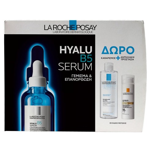 LA ROCHE POSAY HYALU B5 SERUM 30ML & ΔΩΡΟ MICELLAR WATER ULTRA 50ML & ANTHELIOS AGE CORRECT SPF50 3ML LA ROCHE POSAY HYALU B5 SERUM 30ML & ΔΩΡΟ MICELLAR WATER ULTRA 50ML & ANTHELIOS AGE CORRECT SPF50 3ML