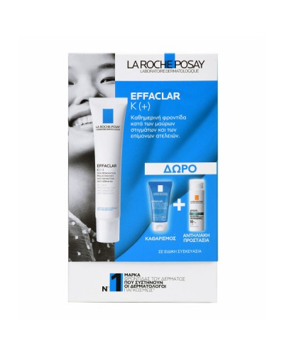 LA ROCHE POSAY PROMO EFFACLAR K (+) 40ML & ΔΩΡΟ EFFACLAR GEL 50ML & ΑNTHELIOS OIL CORRECT SPF50+ 3ML