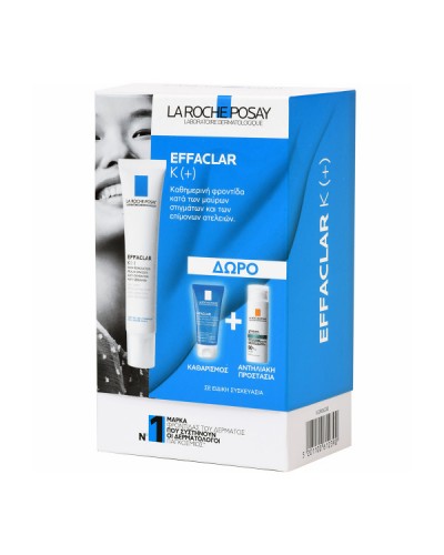 LA ROCHE POSAY PROMO EFFACLAR K (+) 40ML & ΔΩΡΟ EFFACLAR GEL 50ML & ΑNTHELIOS OIL CORRECT SPF50+ 3ML