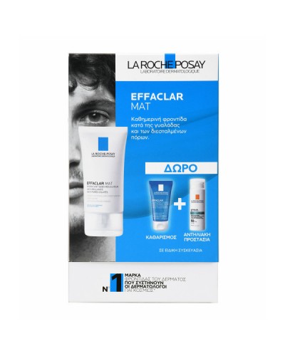 LA ROCHE POSAY PROMO EFFACLAR MAT 40ML & ΔΩΡΟ EFFACLAR GEL 50ML & ΑNTHELIOS OIL CORRECT SPF50+ 3ML