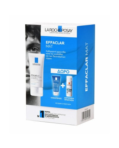 LA ROCHE POSAY PROMO EFFACLAR MAT 40ML & ΔΩΡΟ EFFACLAR GEL 50ML & ΑNTHELIOS OIL CORRECT SPF50+ 3ML